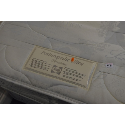 1231 - A SEALEY SINGLE DIVAN BED AND MATTRESS