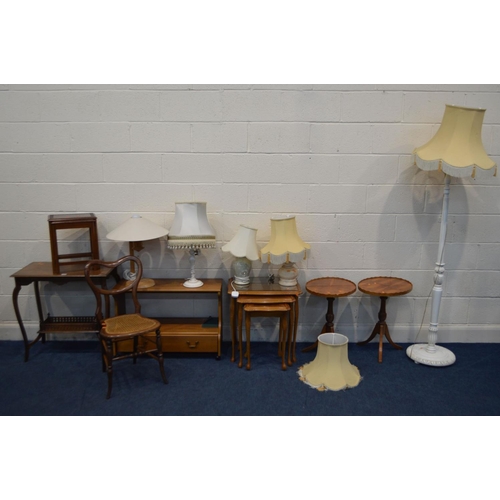 1259 - A QUANTITY OF OCCASIONAL FURNITURE, to include an Edwardian occasional table, nest of two tables, Vi... 