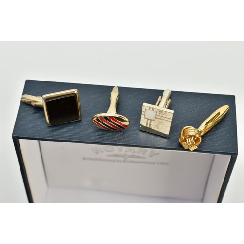 130 - A SELECTION OF ITEMS, to include eleven pair of cufflinks in various designs, six gentlemen's wristw... 