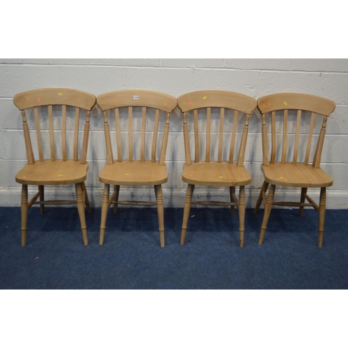 1339 - A SET OF FOR MODERN BEECH KITCHEN CHAIRS