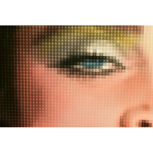 321 - NICK HOLDSWORTH (BRITISH CONTEMPORARY) 'MADONNA', a pixelated portrait of the popstar, signed bottom... 