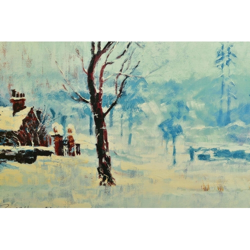 322 - ROLF HARRIS (AUSTRALIAN 1930) 'SNOW ON MARSHY GROUND', a limited edition print 50/195, signed bottom... 