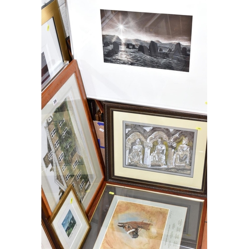 335 - SIGNED LIMITED EDITION ETCHINGS AND PRINTS ETC, comprising David Gentleman 'The Palace, Lichfield', ... 