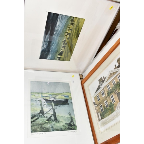 335 - SIGNED LIMITED EDITION ETCHINGS AND PRINTS ETC, comprising David Gentleman 'The Palace, Lichfield', ... 