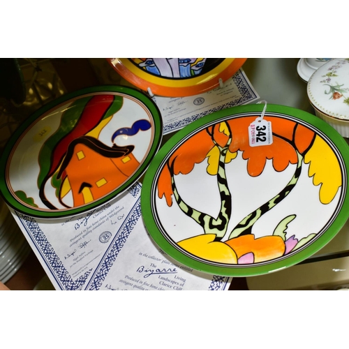 342 - THREE BRADFORD EXCHANGE WEDGWOOD COLLECTORS PLATES, pattern titles  'Honolulu', 'Orange House' and '... 