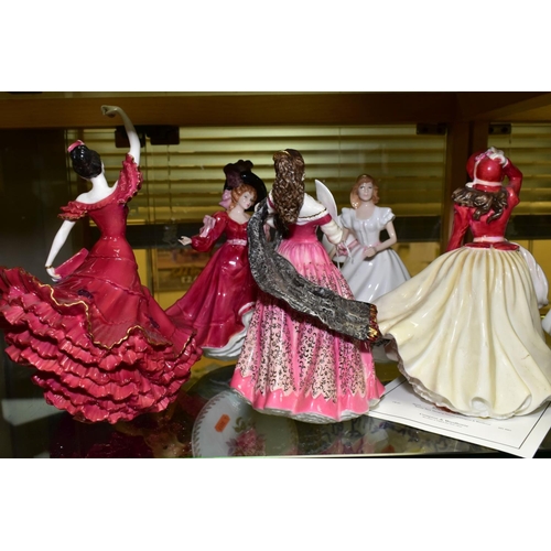 360 - FOUR ROYAL DOULTON FIGURINES, comprising limited edition 'Carmen' HN3993 No 5544/12500, boxed 'Alice... 