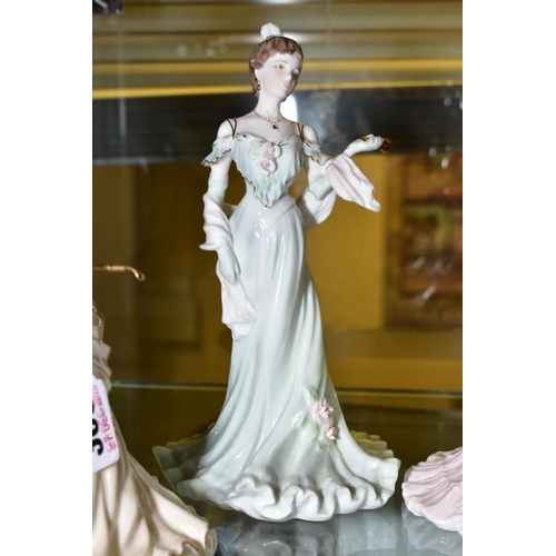 369 - FOUR LIMITED EDITION COALPORT FIGURINES FROM LA BELLE EOPQUE COLLECTION, 'Helena - Riding in Hyde Pa... 