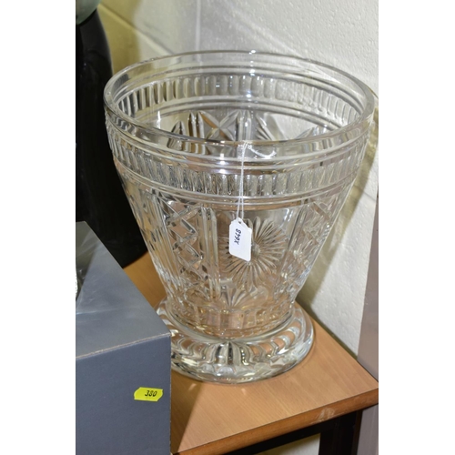 380 - A WATERFORD CRYSTAL MILLENNIUM CHAMPAGNE BUCKET, stamped to base, height 27cm x diameter 24.5cm, tog... 