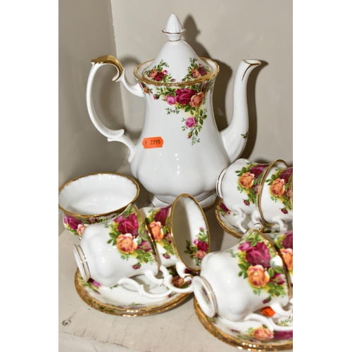 397 - ROYAL ALBERT OLD COUNTRY ROSES COFFEE SET, etc, including coffee pot, sugar bowl, six coffee cups, s... 