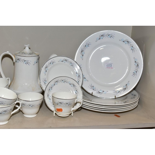 403 - A GROUP OF CERAMICS TO INCLUDE A MAYFAIR BONE CHINA PART DINNER SERVICE, comprising six dinner plate... 