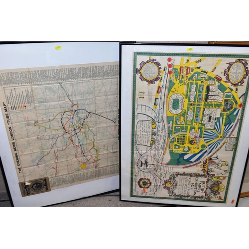 422 - LONDON TRANSPORT MAPS AND SUNDRY EPHEMERA, to include London and suburbs mainline railways 1947, vis... 