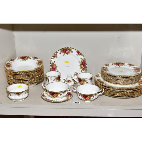 459 - ROYAL ALBERT 'OLD COUNTRY ROSES' PATTERN DINNER WARES, etc, comprising nine dessert plates (one seco... 