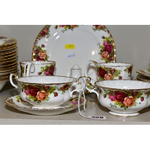 459 - ROYAL ALBERT 'OLD COUNTRY ROSES' PATTERN DINNER WARES, etc, comprising nine dessert plates (one seco... 