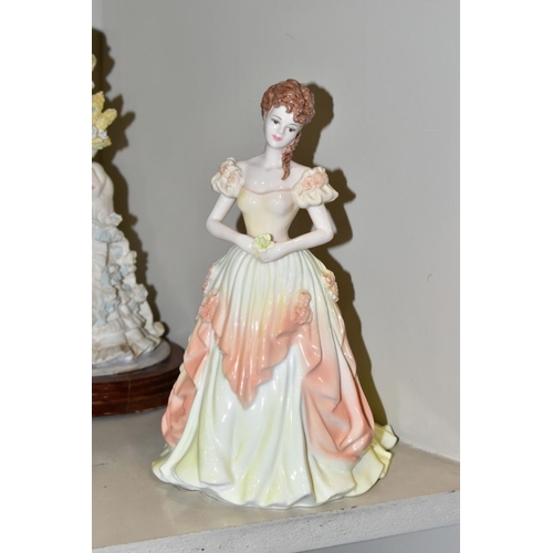 466 - TWO LLADRO FIGURES OF GIRLS AND OTHER LADY FIGURES, the Lladro comprising No 5223 'Spring is Here' (... 