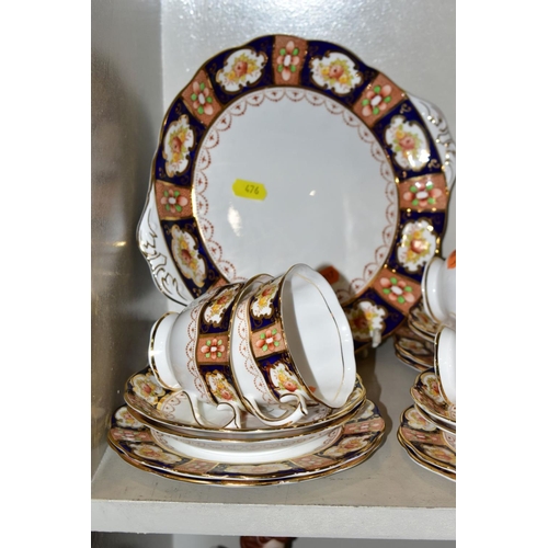 476 - A ROYAL ALBERT 'HERITAGE PATTERN' TEA SET, comprising a pair of bread and butter plates, milk jug, s... 