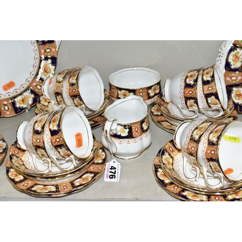 476 - A ROYAL ALBERT 'HERITAGE PATTERN' TEA SET, comprising a pair of bread and butter plates, milk jug, s... 