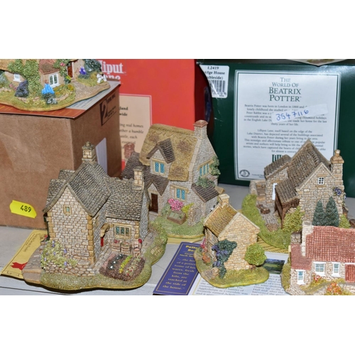 489 - FORTY ONE LILLIPUT LANE SCULPTURES, some boxed and with deeds where mentioned, to include, 'Bookshop... 