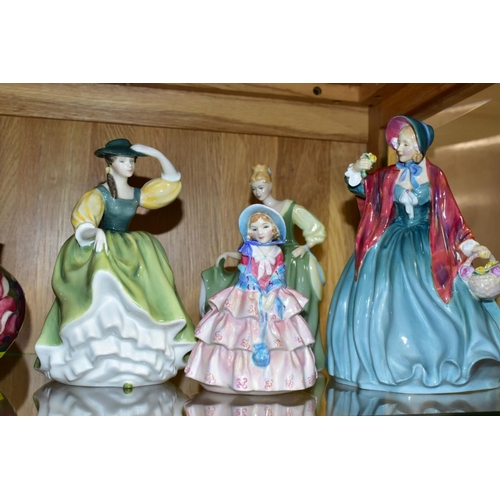 501 - FIVE ROYAL DOULTON FIGURES, 'Suzette'  HN2026, 'Lady Charmian' HN1948, 'Fair Lady' HN2193, 'Buttercu... 