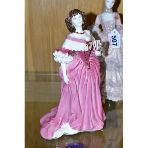 507 - TWO LIMITED EDITION COALPORT FEMMES FATALES FIGURINES, 'Madame de Pompadour' No3024/12500 and 'Lady ... 