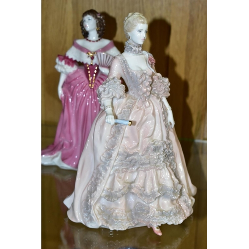 507 - TWO LIMITED EDITION COALPORT FEMMES FATALES FIGURINES, 'Madame de Pompadour' No3024/12500 and 'Lady ... 