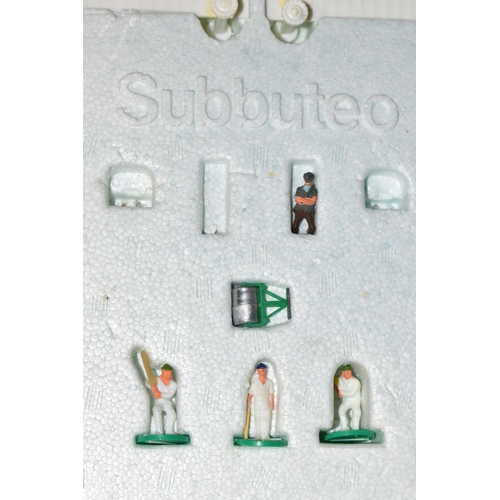 536 - A BOXED SUBBUTEO TABLE CRICKET TEST MATCH EDITION SET, not complete has some missing and damaged ite... 