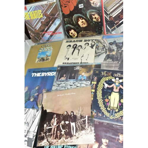 538 - A COLLECTION OF LP'S including five by The Beatles, eleven by The Byrds, one by The Rolling Stones a... 