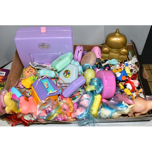 547 - A COLLECTION OF ASSORTED POLLY POCKET, MY LITTLE PONY AND OTHER SETS AND FIGURES, other items includ... 