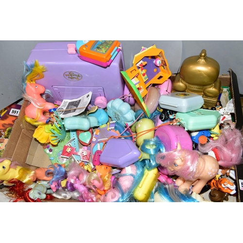 547 - A COLLECTION OF ASSORTED POLLY POCKET, MY LITTLE PONY AND OTHER SETS AND FIGURES, other items includ... 