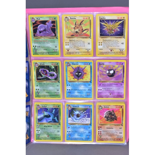 548 - A COMPLETE SET OF POKEMON FOSSIL CARDS, with an almost complete set of Pokemon Jungle cards, missing... 