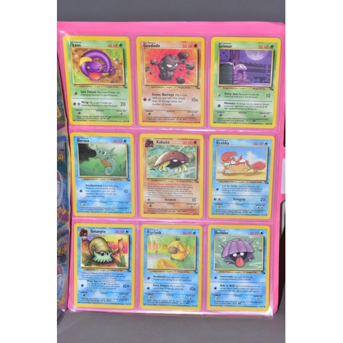 548 - A COMPLETE SET OF POKEMON FOSSIL CARDS, with an almost complete set of Pokemon Jungle cards, missing... 