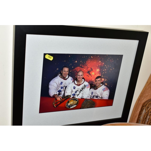 564 - NASA SPACE EXPLORATION INTEREST, a photograph of the crew of Apollo 13, signed by Captain Jim Lovell... 