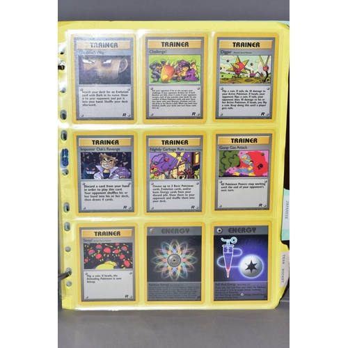 569 - A COMPLETE SET OF POKEMON TEAM ROCKET CARDS, including the 'Secret' Dark Raichu card (83/82), with a... 