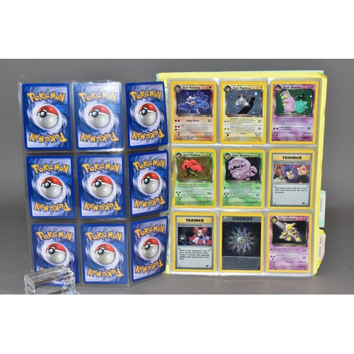 569 - A COMPLETE SET OF POKEMON TEAM ROCKET CARDS, including the 'Secret' Dark Raichu card (83/82), with a... 