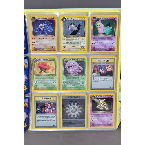 569 - A COMPLETE SET OF POKEMON TEAM ROCKET CARDS, including the 'Secret' Dark Raichu card (83/82), with a... 