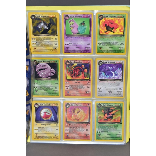 569 - A COMPLETE SET OF POKEMON TEAM ROCKET CARDS, including the 'Secret' Dark Raichu card (83/82), with a... 