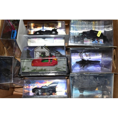 588 - A QUANTITY OF THE EAGLENOSS BATMAN AUTOMOBILIA COLLECTION MODELS, majority still sealed in original ... 