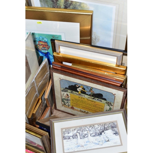 600 - A BOX AND LOOSE PRINTS etc to include Rolf Harris 'Self Portrait 2 - A La Van Gogh' 270/295 signed t... 