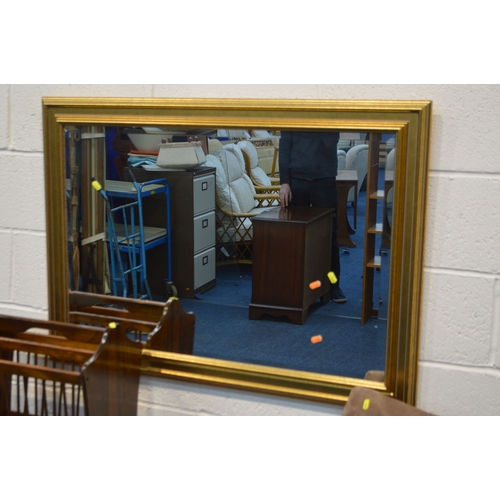 1288 - A G PLAN TEAK TILE TOP COFFEE TABLE, together with a painted Lloyd loom basket chair, gilt framed be... 