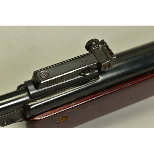 279 - A .22'' B.S.A. METEOR MK IV AIR RIFLE, serial number TG11797, its action and barrel have a black jap... 