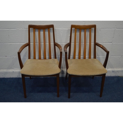 1340 - A PAIR OF G PLAN FRESCO TEAK OPEN ARMCHAIRS