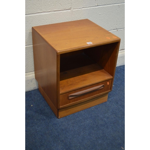 1347 - A G PLAN FRESCO TEAK BEDSIDE UNIT with a single drawer