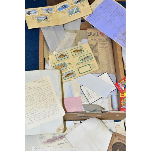 489 - PAPER EPHEMERA, a box containing letters, commercial and legal documents, indentures, etc, early 20t... 