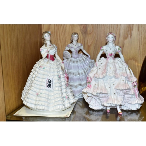 496 - THREE LIMITED EDITION FIGURINES, comprising Royal Doulton 'My True Love' HN 4001, No 681/12500, from... 