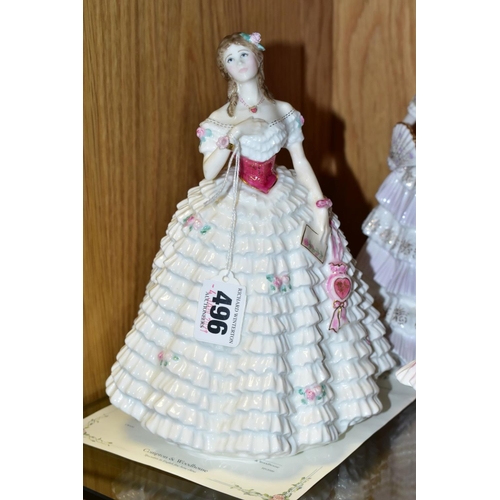 496 - THREE LIMITED EDITION FIGURINES, comprising Royal Doulton 'My True Love' HN 4001, No 681/12500, from... 