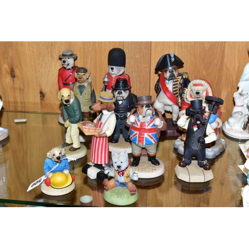 500 - A GROUP OF ROBERT HARROP DESIGNS DOG FIGURES, comprising three collectors club 'Dalmatian Fireman', ... 