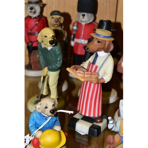 500 - A GROUP OF ROBERT HARROP DESIGNS DOG FIGURES, comprising three collectors club 'Dalmatian Fireman', ... 