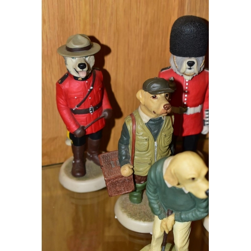 500 - A GROUP OF ROBERT HARROP DESIGNS DOG FIGURES, comprising three collectors club 'Dalmatian Fireman', ... 