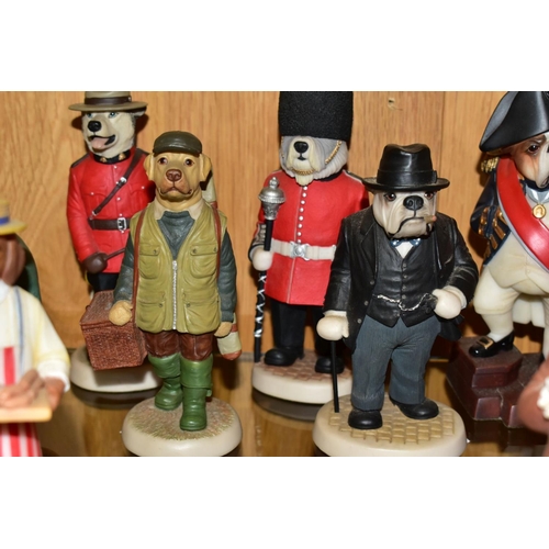 500 - A GROUP OF ROBERT HARROP DESIGNS DOG FIGURES, comprising three collectors club 'Dalmatian Fireman', ... 