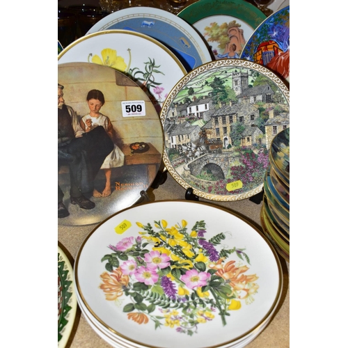 509 - A QUANTITY OF COLLECTORS PLATES, including a set of twelve Franklin Mint 'The Masterpieces of Impres... 