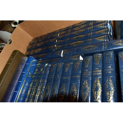 512 - FIVE BOXES OF BOOKS, subjects include Agatha Christie collected works, Nevil Shute Collected Works, ... 